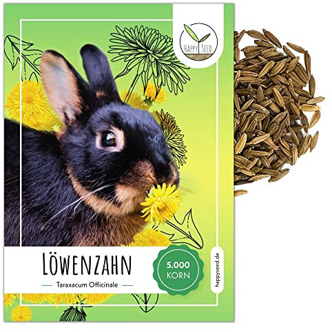 Löwenzahn Samen für Kaninchen - Wildkräuter Saatgut als optimale Futterergänzung für Kaninchen, Meerschweinchen und Schildkröten (5.000 Samen)