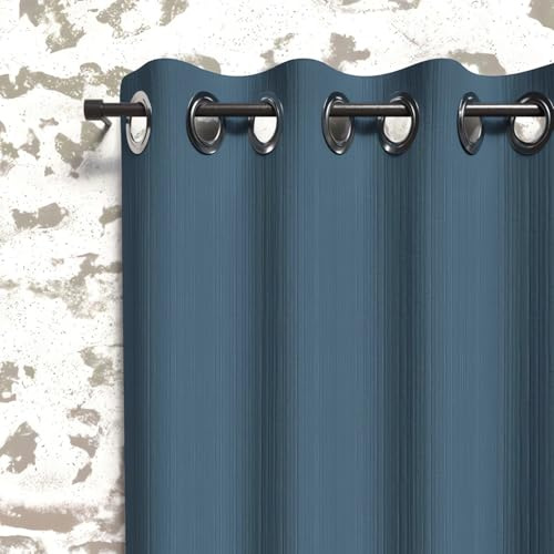 Soleil d'ocre, Boheme Tende oscurante con occhielli 135x180 cm blu Canard