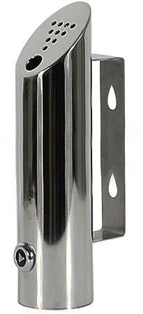 NIDONE Lockable Wall Mounted Metal Ashtray,Wall Mounted Cigarette Stainless Steel Weatherproof Lockable Smoke Ash Tray,Space saving cigarette bin suitable,1.97x7.87inch