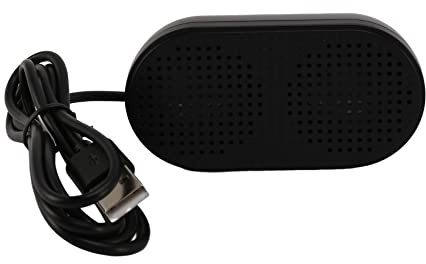Puooifrty Altoparlante portatile USB Altoparlante stereo multimediale alimentato per Notebook Laptop PC (nero)