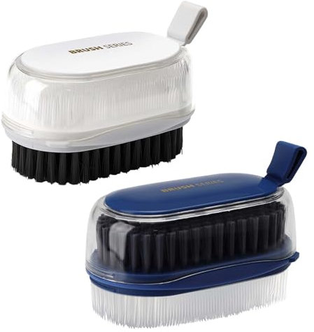 Realand 2 spazzole per verdure con setole morbide e dure, spazzola per lavare patate e verdure con buona presa per funghi, patate, frutta, prodotti alimentari