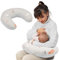 Stillkissen klein Mond Minky 130 cm - Nursing und Breastfeeding Pillow Stillmond Stützkissen Stillhörnchen kleines Still Kissen und Lagerungskissen beim Stillen Oeko-Tex Teddybären