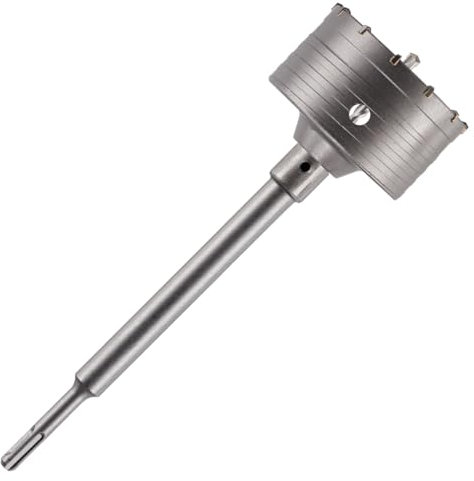 100mm TCT Core Drill Bit + SDS Adapter + Tungsten Carbide Tipped Pilot Drill For Concrete, Masonry, Brick, Aerated Block Etc. Concrete Hole Saw Wall Drill Bit Set With 240mm Long SDS Extension Bar