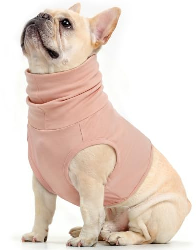 PUMYPOREITY Dog Neck Bandage, Body Suit Dog Medical Shirt Neck Cover Shoulder Cover Anxiety Hood(Flesh Pink, L)