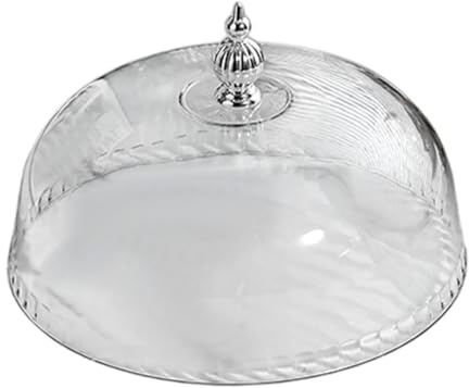 Yajuyi Cupola Trasparente Coperchio per Torta Campana per Alimenti Vassoio per Dolci Coperchio Dessert Vassoio per Torte in Pp Trasparente Adatta per Matrimo, 21 Cm