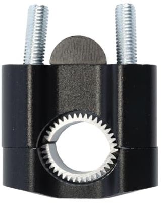 ACOLY Elevador de manillar, 22 mm/28 mm, aleación de aluminio CNC, adaptador de abrazaderas para manillar de motocicleta (negro)