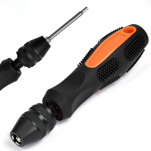 CHULIN Mini Trapano Manuale per Modellismo per Punte 0,5-8mm, Trapano a Mano con Mandrino Morsa Senza Chiave, Impugnatura Pin Modello Mano Trapano per Resina, Lavori Fai-da-Te e Creazione di Gioielli