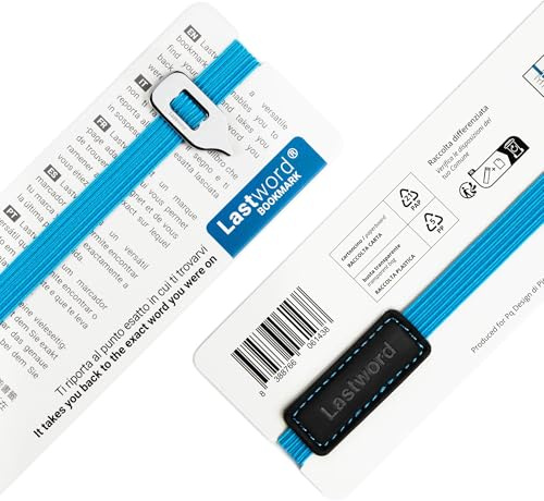 Particular Bookmark, Elastic Bookmark for Men, Women and Kids, Great Gift Idea for Readers, Graduation, Birthday, Cute Gifts for Teachers, Design Gifts - Lastword (Blue)