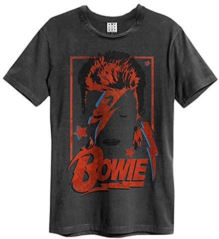 Amplified David Bowie Collection - Aladdin Sane Männer T-Shirt Charcoal XL