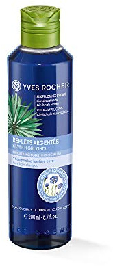 Yves Rocher Shampoo per capelli grigi con estratto di fiordaliso, 1 flacone da 200 ml