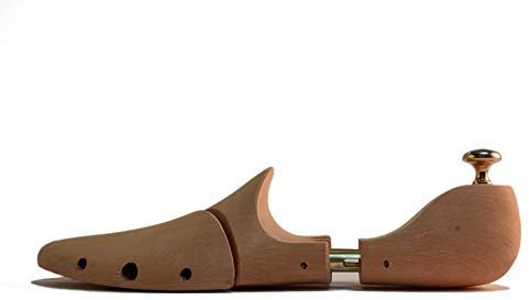 Schuhspanner Buchenholz FARBIG für Herren und Damen - 1 Paar Schuhdehner aus Buchen-Holz fuer Herrenschuh in Premium Qualität mit Knauf auch als Herren Geschenke Set, Größen EU 40-46 (38, Natur)