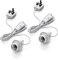 Auraglow Set of 2 DIY Bottle Light Kit White Cable in-Line Switch Mains Powered – Turn Any Whisky, Gin or Wine Bottle into a Custom Table Lamp - White