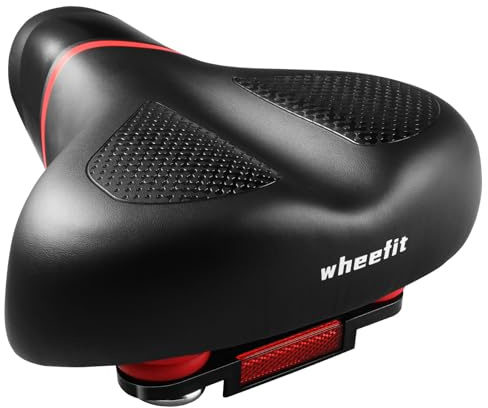 Bike Seat Comfort for Ride: Comfortable Saddle Replacement with Wide Soft Foam Cushion - Comfy Bicycle Seat Fit for Mountain Peloton eBike Road - Seat for Man Women Rider
