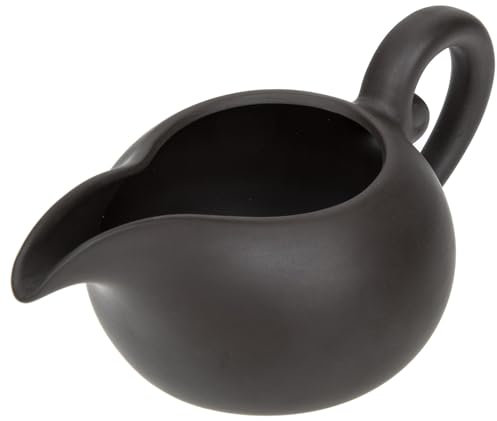 Housoutil Sauciere Porzellan, Black Sahnekännchen Weiß Porzellan, Westliches Milchkännchen Für Bratensoße Salat Steak Küche Restaurant BBQ