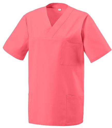 EXNER Medizinischer Schlupf-Kasack, OP-Kasack, Unisex, für Krankenpflege, Altenpflege, Farbe Electric pink, Größe 6XL