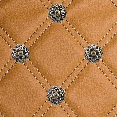 M1208 Puntine Color Rame Antico, Chiodi Decorativi per Tappezzeria, Cuscinetti per Guarnizioni a Fiore da 22 Mm con Chiodi in Ferro da 10 Mm, per Porte, Divani, Borchie a Cupola