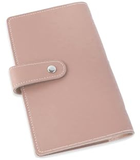 Amexo Tarjetero para 256 Tarjetas de Visita, Cuero de PU Porta Tarjetas de Visita Organizador de Tarjetas de Visitas o Tarjeta de Crédito Tarjetero para Tarjetas de Credito Mujer (Rosa)