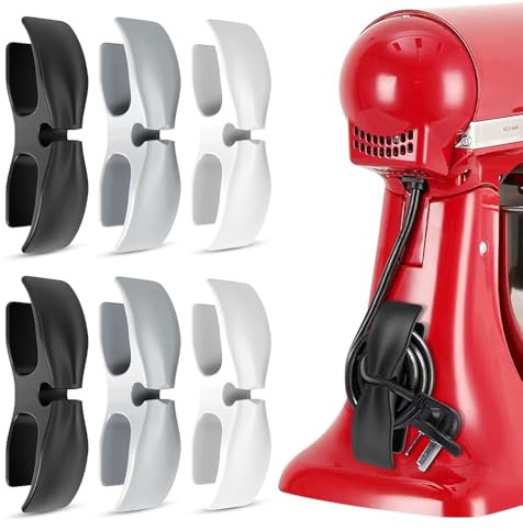 Singphere 6 Pezzi Organizer per Cavi Elettrodomestici,Cord Organizer a Clip per Cavo Per Elettrodomestici Da Cucina per Cavi da Cucina fermacavi Adesivi per Mixer Tostapane Cooker Air Fryer