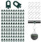 100 Pcs Greenhouse Fixing Clips with 12 S Hooks, Plastic Reliable Durable Greenhouse Twist Clips Indoor Pots Hanging Hook Greenhouse Shading Fixing Clips for Basket Pot, Fixing Wires and Plants