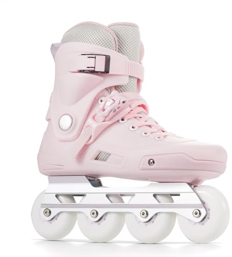 SWAY Professional Inline Skates for Adult, High Performance Roller Skates for Women Men, Racing Skates for Teens, Male, Female, Roller Blades Size 4-10, ABEC-11 Bearing (Pink, L - (6-7M/6.5-7.5W))