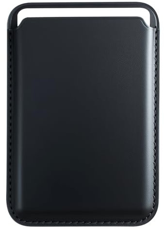 wilcractk Tarjetero para Movil, Funda para Móvil, Material PU, para 14/13 Pro Series, Memorizza 1-2 Card. El Tarjetero Movil Case es su Mejor Opción(Negro)