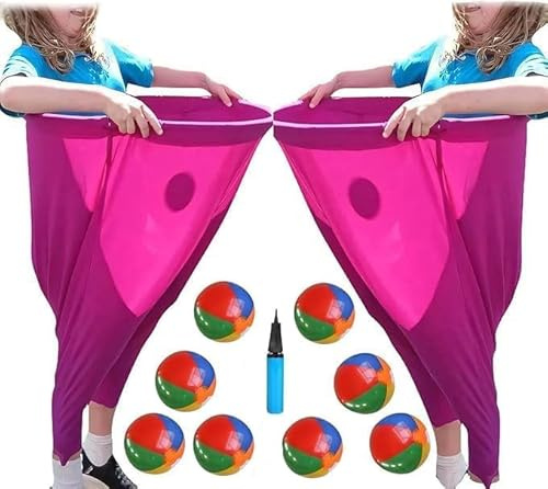 Granny Pants Yard Game,Granny Pants Outdoor Game, Giant Recreational Tossing Games, Team Relay Family Reunion Party Field Game Set,Perfect for BBQ, Tailgating, Camping & Corporate Events (2Pcs-Pink)