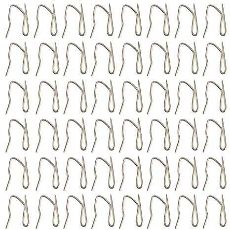 SOLUSTRE 1 Caja Ganchos para Cortinas de Acero Inoxidable Paquete de Resistentes la Oxidación para Cortinas Plisadas y Visillos Accesorios Duraderos para Ventanas