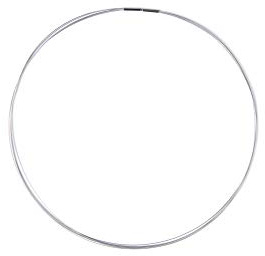 TIABELLE Damen Drahtcollier 5-reihig aus Edelstahl (kunststoffummantelt) mit Titan-Bajonettverschluss – hautfreundlich & leicht – Länge: 42cm (42, Zentimeter)