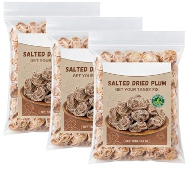 Prugne Secche Salate Artigianali Tradizionali, Rivestimento Glassato In Agrodolce, Polpa Spessa E Gommosa - Prugna Verde Naturale Snack Alle Erbe For Ogni Momento(3PCS)