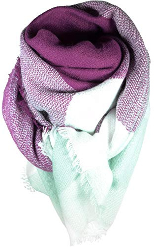 cosey - Foulard coloré XXL (oversize), carré en monnaie et mûre