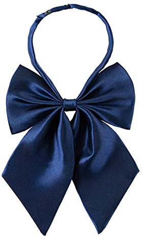AUSUAYA Nœud papillon pour femmes, nœud papillon pour dames pour uniforme de dame ou cosplay d'anime de filles, accessoire de T-shirt et fête gothique d'Halloween GB-W-B1, bleu marine, taille unique