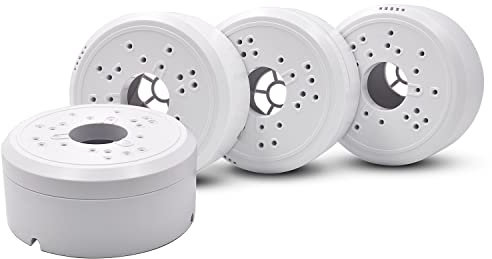 VIEWZONE Anschlussdose Universal für Dome-Kamera, Bullet-Kamera und Solarpanel-Installation, Wand-Deckenmontage(4 Stück)