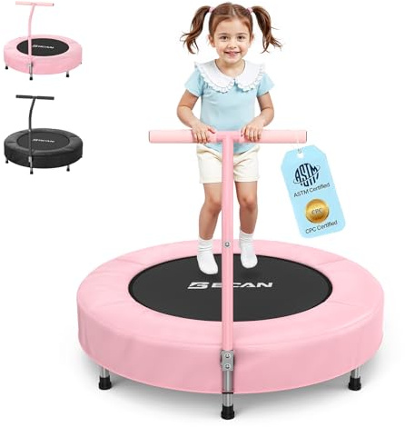BCAN SP1 36'' Kids Toddler Trampoline Indoor, Foam Handle | FED Fitness
