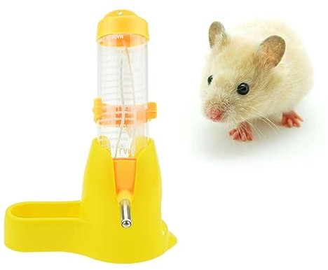 DOITOOL Wasserflasche Für Hamster Haustierspender Mit Basishütte Aus Umweltfreundlichem Pp-Kunststoff Rutschfester Futterspender Mit Anti-rutsch-pad-Design Abnehmbarer Und Waschbarer
