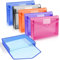 Vicloon Sichttasche Dokumenten, 5 Stück Dokumententasche A4 Dokumentenmappe Kunststoff Sammelmappen mit Etiketten und Druckknopf für Dokument Organisieren (Horizontal) (Blau+Lila+Weiß+Rosa+Orange)