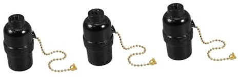 HOMSFOU 3 Pz portalampada con cerniera della catena della plafoniera catena per ventilatore da soffitto portalampada con catenella portalampada con interruttore a tirante