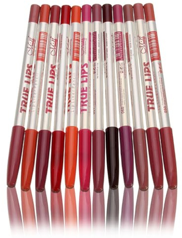 siduytin 12 unidades/juego de delineador de labios para mujer, surtido de lápices delineadores de labios de larga duración para niñas, Kit de herramientas de maquillaje, suministros de belleza
