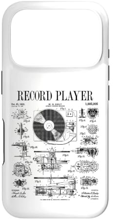Carcasa para iPhone 17 Pro Tocadiscos de Vinilo Vintage Patent DJ Tocadiscos fonógrafo