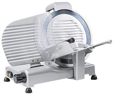 RGV Affettatrice New Lusso 300 ES DOM - Lama Ø300mm, Affettatrice Professionale Motore Ventilato 180W, Affilatorio Fisso, Spessore Regolabile 0–16mm