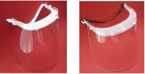 Tayg Build - Pantalla Protección Facial Transparente, Pantalla Protectora Cara, Protector Facial, Visera Protectora con Agarre de Velcro Trasero, Fabricado en España. 2 Unidades