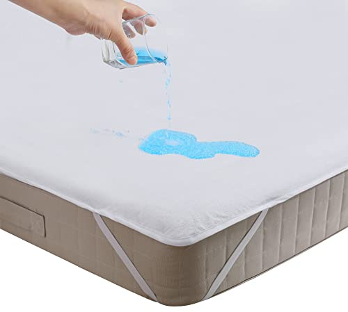 Beedsooth Coprimaterasso Singolo 90x190/200 cm Impermeabile, Lenzuolo Cerata Proteggi Materasso Spugna di Cotone Top, Lavabile, Copri Materassi Letto Singolo con 4 Angoli Elasticizzati