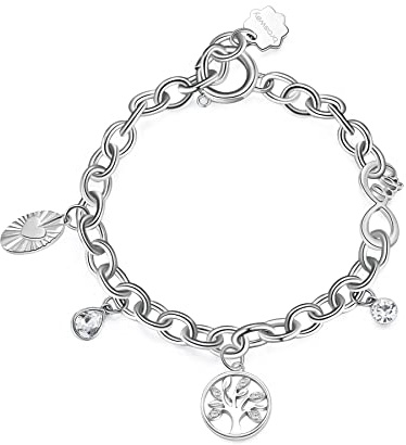 Brosway Bracciale Donna in Acciaio e Cristalli con Simbolo Albero Della Vita | Collezione Chakra - BHKB116