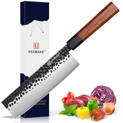 KEEMAKE Nakiri Knife 7 inch - Vegetable Knife Japanese