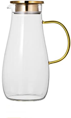 Caraffa per frutta trasparente per acqua frigo 2L di grande capacità con manico for il bollitore di raffreddamento resistente al calore della maniglia for la casa ( Colore : Clear , Size : 275x110mm )