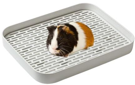 Kixolazr Inodoro para conejos, bandeja de baño para conejos, bandeja para conejos, bandeja para gatos, fácil de limpiar, para cobayas y animales pequeños