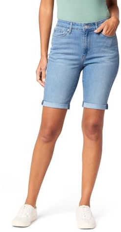 Levi Strauss Signature Gold Women's Mid-Rise Bermuda Shorts (Available in Plus Size), Space Ice, 14