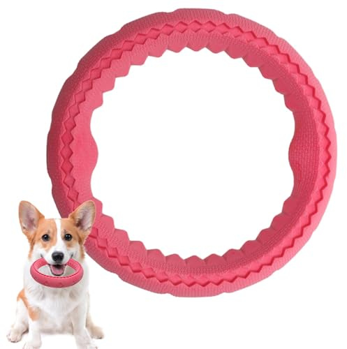 Anillo masticable para perros, juguete masticable de goma suave, ayuda de dentición para perros, juguete masticable duradero para mascotas, anillo interactivo para morder, suministros de dentición