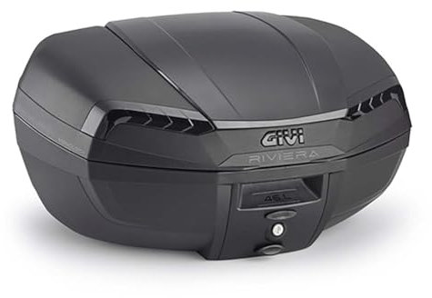 GIVI E46NB Monolock Topcase mit Befestigungsplatte inklusive Riviera Motorrad Black Edition