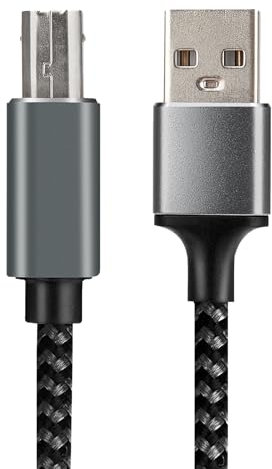 Leloco Câble d'imprimante USB 2.0 3 m - Câble d'imprimante A vers B - Connecteur USB-A - Connecteur USB-B - Câble scanner pour HP, Canon, Dell, etc