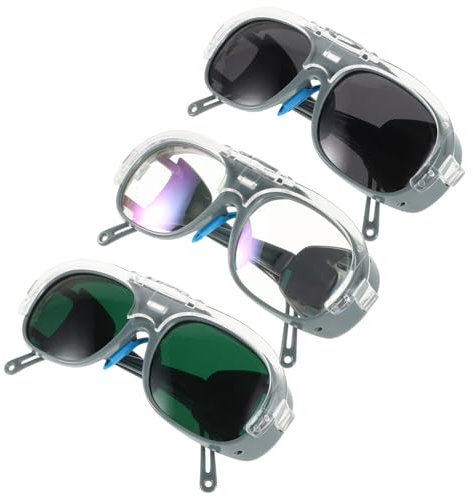 SHINEOFI 3paires Lunettes De Soudage Protection Oculaire Pour Travail Équipement De Sécurité Pour Soudage
